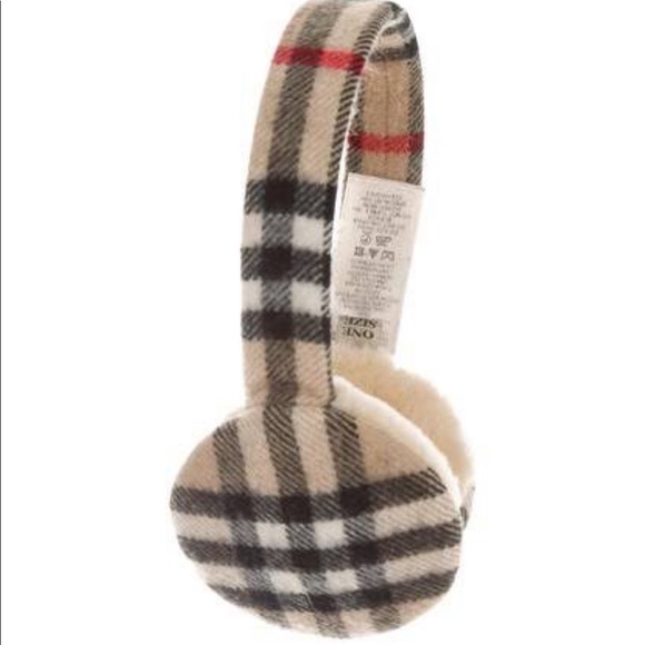 Burberry Accessories - Burberry Multicolor Cashmere Nova Check Earmuffs